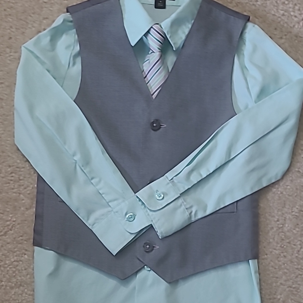 George Kids Button Down Shirt with Vest & Tie size 6